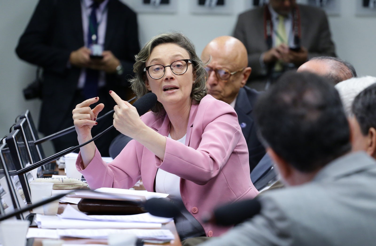 Maria do Rosário participando de reunião de comissão na Câmara Federal